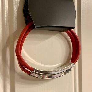 Paparazzi Red with Silver - Magnetic Close Bracelet